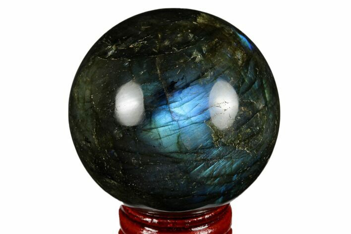 Flashy, Polished Labradorite Sphere - Great Color Play #180612